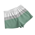 thumbnail image 4 of Women's Fleece Plaid Print Pajama Shorts - Fashionable Loose-Fit Casual Sleepwear, Light Purple Size L, 4 of 5