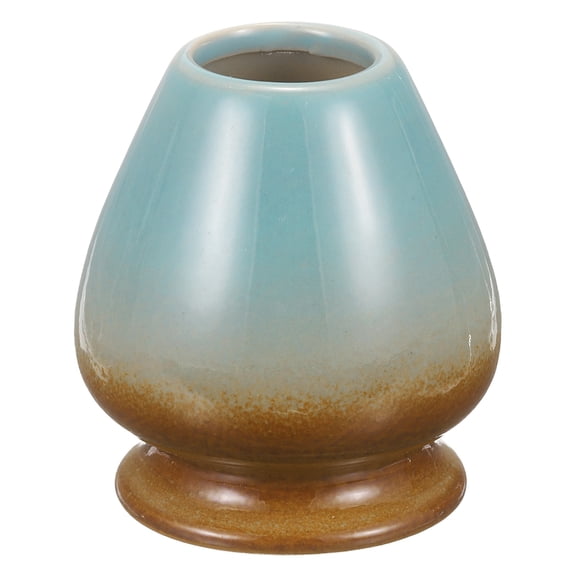 Uxcell Ceramic Chasen Stand 70mm Matcha Whisk Holder Teas Set Whisks Stand Traditional Matcha Tea Chasen Holder Tea Set Accessories for Tea Tasting, Brown/Blue