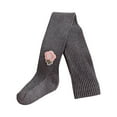 thumbnail image 2 of Sunvit-Panties Girls Dark Gray Cotton Tights - Full Length Ribbed Legwear with Floral Appliqué, Soft Stretchy for Kidss & Young Kids (1-8 Years),Size 1 T, 2 of 3