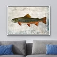 thumbnail image 2 of wall26 Framed Canvas Print Wall Art Trout Fish on Granite Background Marine Life Animals Digital Art Realism Nautical Scenic Colorful Ultra for Living Room, Bedroom, Office - 16"x24" White, 2 of 5