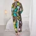 thumbnail image 3 of 2 Piece Womens Pajama Sets - Easter Egg1 Soft Sleepwear Comfy Pajamas Ladies Pj Lounge Sets with Pockets, Long Sleeve Button Shirt and Pajama Pants Pjs Sets for Women, 3 of 6