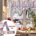 thumbnail image 5 of Pink Snowman Christmas Tie Up Valances Curtain, Xmas Floral Tree Snowflake Adjustable Rod Pocket Short Window Treatment Tie Up Curtains Valances for Kitchen Living Room Bathroom 42x18 Inches, 5 of 9