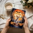 thumbnail image 3 of Mummy Abyssinian Happy Halloween with Pumpkins Bats Spooky Fun Spiral Bound Journal Cat Lover Kitten Owner Gifts 5x7in Spiral Notebook - 00019, 3 of 5