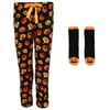Pillow Talk Halloween Pumpkin Print Lounge Pajama Pant with Socks (Women's)