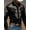 black, variant on Men's Western Cowboy Style Digital Print Button-Up Shirt - Long Sleeve, Vintage All-Over Pattern, Shapes a Trendy Look, Casual Wear for Adults