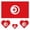 A010- Tunisia World Cup Face Tattoo, variant on Face Tattoo Sticker, Georgia 2026 , 1 Piece Waterproof, For Football Fans Bar Watching Game Event Decoration