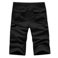 thumbnail image 4 of AXXD Men Cargo Shorts Black Summer Plus Size Casual Pure Color Outdoors Pocket Beach Work Trouser Shorts New Arrival, 4 of 4