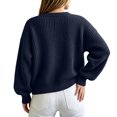 thumbnail image 5 of Wenini Women's Fall Solid Color Long Sleeve Knit Cardigan Sweater Outerwear Top Without Button, 5 of 6