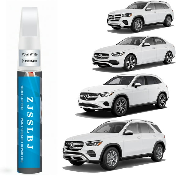 Car Touch Up Paint(Polar White(149/9149)) for Mercedes-Benz, Car Paint Scratch Repair Kit, Quick & Easy Solution to Repair, 2 in 1 Scratch Remover Pen with Color-Matched