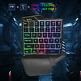 thumbnail image 3 of Teclado HXSJ G92 Teclado de una mano 35 teclas Membrana de una sola mano Mini 35 teclas Teclado para juegos con retroiluminación colorida Reemplazo con cable USB para juegos en línea Abanopi Teclado, 3 of 6