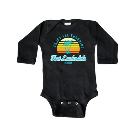 

Inktastic Summer Enjoy the Sunshine Fort Lauderdale Florida in Blue Gift Baby Boy or Baby Girl Long Sleeve Bodysuit
