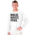 thumbnail image 4 of Worlds Okayest Father Funny Dad Gift Men's Long Sleeve Tee T Shirt Brisco Brands M, 4 of 5
