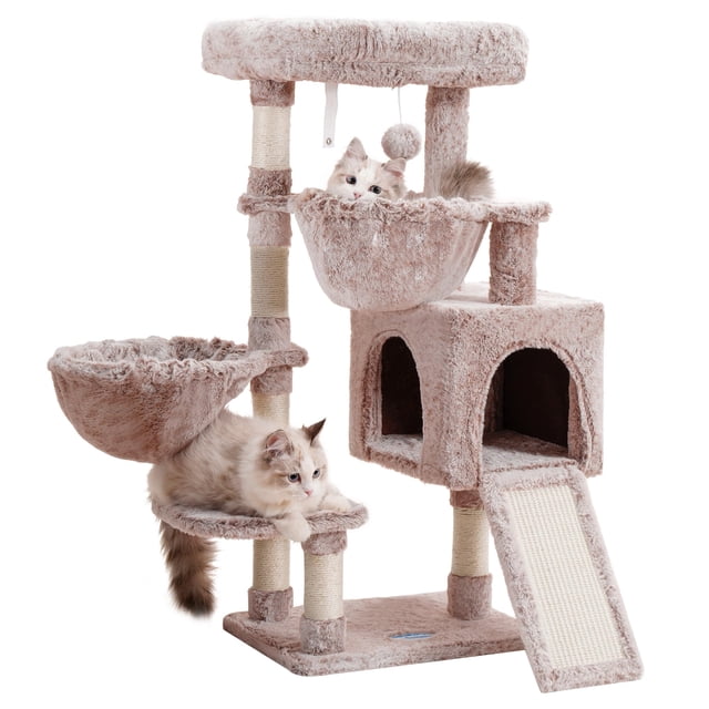 Torre para Gatos Hey-brother Muchroom con Cama y Poste para Rasguñar
