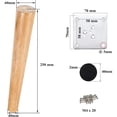 thumbnail image 2 of Ergonomic Wooden Handle, Kiln-Dried Oak Ensures Longevity, Multi Use In Diy Projects And As A Jewelry Tool, Solid Design For Heavy-Duty Tasks, 25Cm Length, Brown (Pack Of 4), 2 of 5