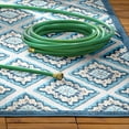 thumbnail image 4 of TOWN & COUNTRY EVERYDAY Brooks Retro Geo Indoor Outdoor Area Rug, UV Fade Resistant, High-Low Pile, Blue/Multi, 3'11"x5'2", 4 of 13