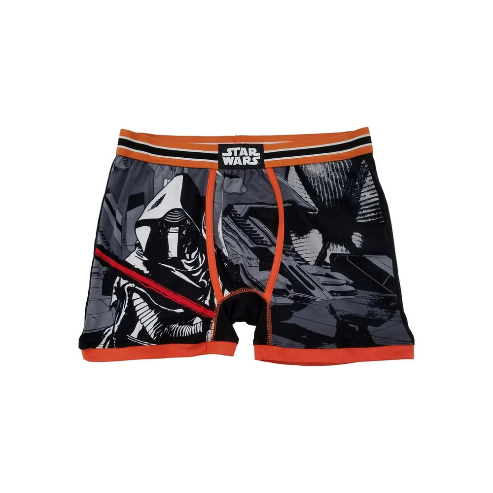 Star Wars Star Wars Mens Black & Orange Kylo Ren Underwear Boxer
