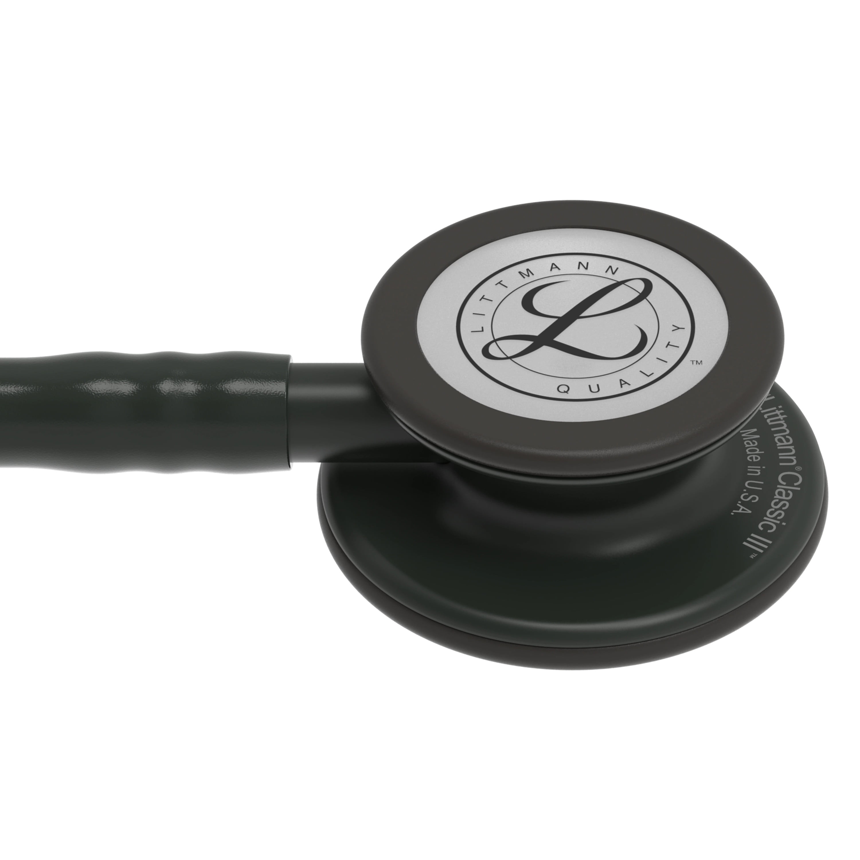 3M Littmann Classic III Monitoring Stethoscope, 5803, Stainless Steel Black-Finish Chestpiece, 27" Black Tube, Black Stem and Headset