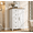 White-1, variant on Frmobepts Farmhouse 5 Drawer Dresser with Barn Door, Adjustable Storage Cabinet for Bedroom Living Room, Black