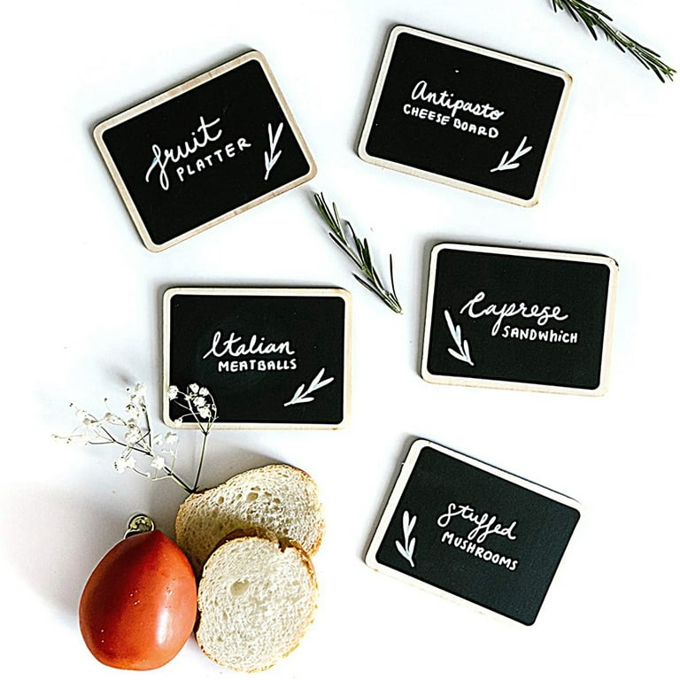  BESTonZON 24pcs Label Insert Wedding Signs Mini Labels Wedding  Decoration Cardboard Letters for Charcuterie Writing Chalkboards Party  Props Chalk Board Sign Board Cupcake Picks Buffet Labels : Hogar y Cocina