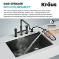 thumbnail image 5 of KRAUS Urbix Color-Changing Industrial Bridge Kitchen Faucet with Side Sprayer and ColorSmart Technology in Matte Black / Grey, 5 of 17