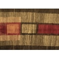 thumbnail image 1 of Ahgly Company Indoor Rectangle Abstract Brown Contemporary Area Rugs, 2' x 4', 1 of 4