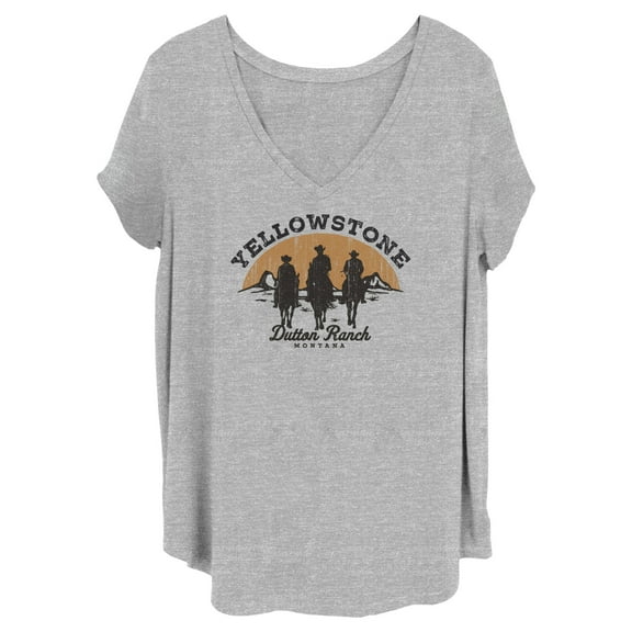 Women's Yellowstone Riders Of Dutton Ranch Silhouette Graphic T-Shirt