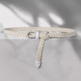 thumbnail image 3 of D-GROEE Women's Braided Wax Rope Belt Skinny Woven Braided Belt Buckle Leather Belt for Dress, Jean, Skirt, Pant, 3 of 8