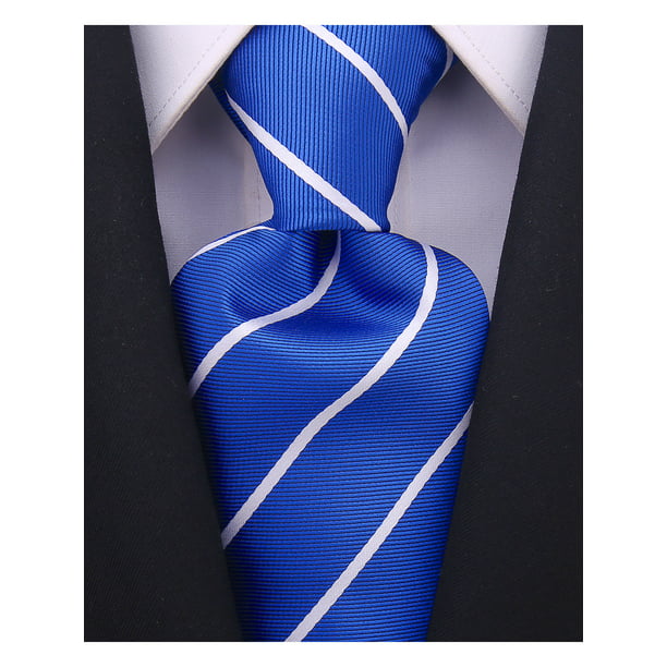 Scott Allan Collection - Royale Blue and White Striped Necktie Tie ...