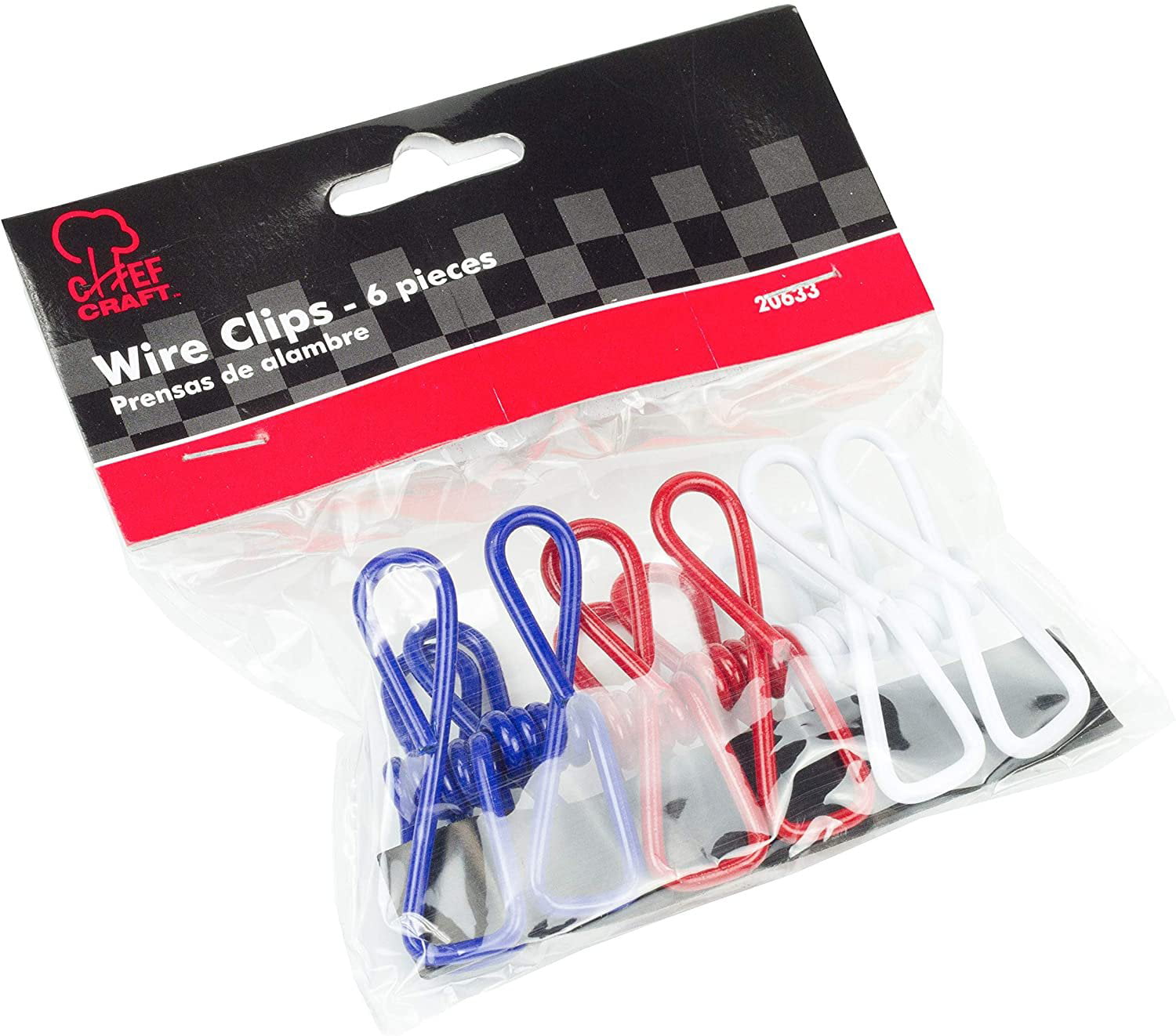 Chef Craft 6pc Durable Metal Wire Clips Set - Great As Food Bag Clips or  Clothespins