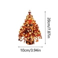 thumbnail image 2 of Aoznliie DIY Beaded Christmas Tree Kit, Maple Bead Kit Christmas Tree for Desk, 8x4 inch Tabletop Christmas Decor for Home Office, Orange, 2 of 7