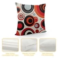 thumbnail image 4 of COMIO  Red Throw Pillow Covers Black and Grey Decorative Throw Pillow Covers Modern Abstract Stripes White Geometric Pattern,for Couch Sofa Bed Living Room Farmhouse Home Decor, 4 of 5