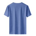 thumbnail image 5 of Men's Cooling Ice Silk Running Shirts Quick Dry Short Sleeve Athletic Gym T-Shirts Outdoor Workout Tshirts Summer Quick Drying T-Shirt(Blue,XXL), 5 of 5