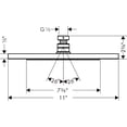 thumbnail image 3 of Hansgrohe 26221 Croma 2.0 GPM Single Function Rain Shower Head - Nickel, 3 of 3