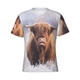 thumbnail image 4 of Vsdgher Cow Print Men's Dry Fit Mesh Athletic Shirts Moisture Wicking Tennis T-Shirt Tops, 4 of 9