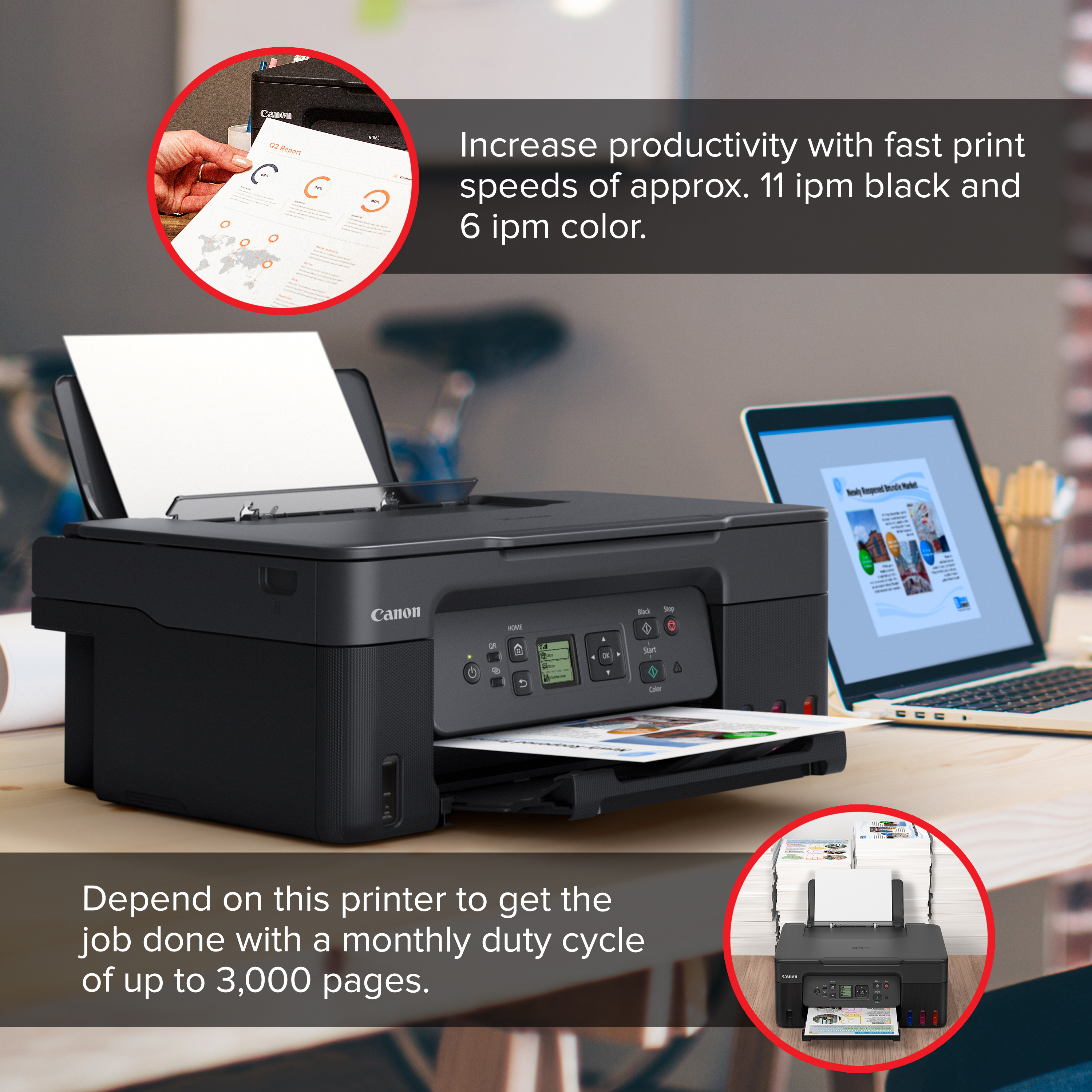 Canon MegaTank PIXMA G3272 Wireless All-in-One Printer photo 3