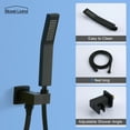 thumbnail image 4 of Boyel Living 2-function Waterfall Wall Mount Bathtub Faucet with Single-Handle Handheld Shower,Bathroom Roman Tub Faucet with Hand Shower in Matte Black, 4 of 8