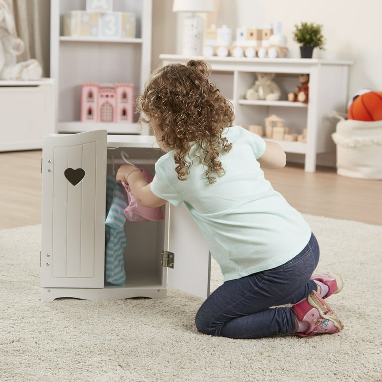 Melissa & Doug Mine to Love Wooden Play Armoire Closet for Dolls
