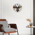 thumbnail image 2 of 12 Inch Wall Clock Battery Operated Silent Clock Decorative for Office, Kitchen, Outdoor, Living Room，Deer Head Watercolors Adorable, 2 of 4