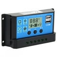 thumbnail image 1 of Controlador de Carga Solar, Fotovoltaico Regulador de Paneles Solares Azules, Pantalla LCD Grande para El Patio Domémico para Uso Comercial Al Aire Libre, 1 of 7