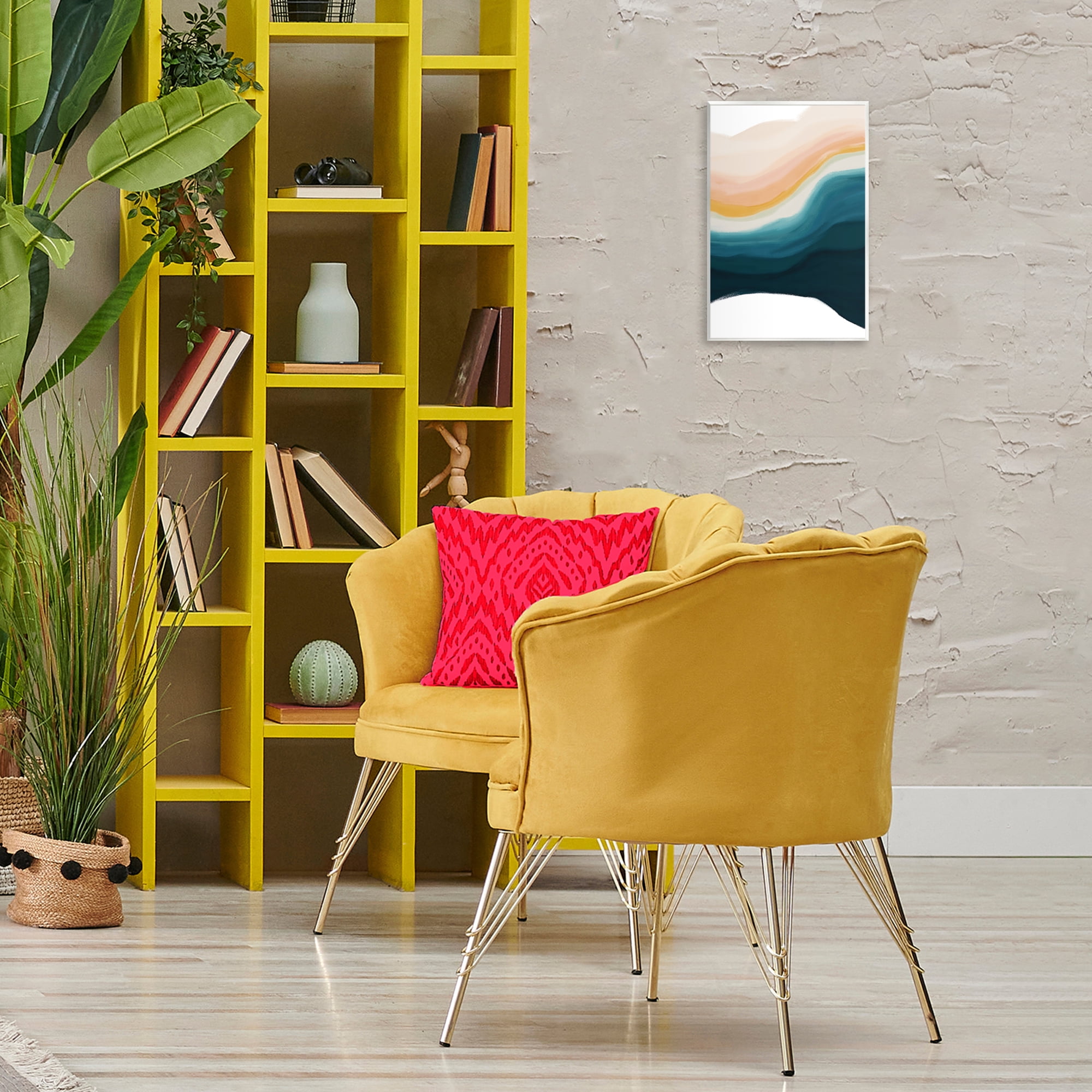 Stupell Industries Peach Swirl Fluid Pattern Abstract Painting Unframed Art Print Wall Art, 10 x 15