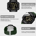 thumbnail image 2 of Men's Digital Sports Watch With Stopwatch/Alarm/Dual Time/ LED Backlight Outdoor Sports Waterproof Watch PU Strap Gifts for Man Christmas Gifts, 2 of 9