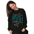 thumbnail image 4 of Faith Cross Hope Christian Jesus Sweatshirt for Men or Women Brisco Brands S, 4 of 6