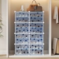 2-Tier 8-Layer Plastic Shoe Rack Organizer – Space-Saving Storage ...