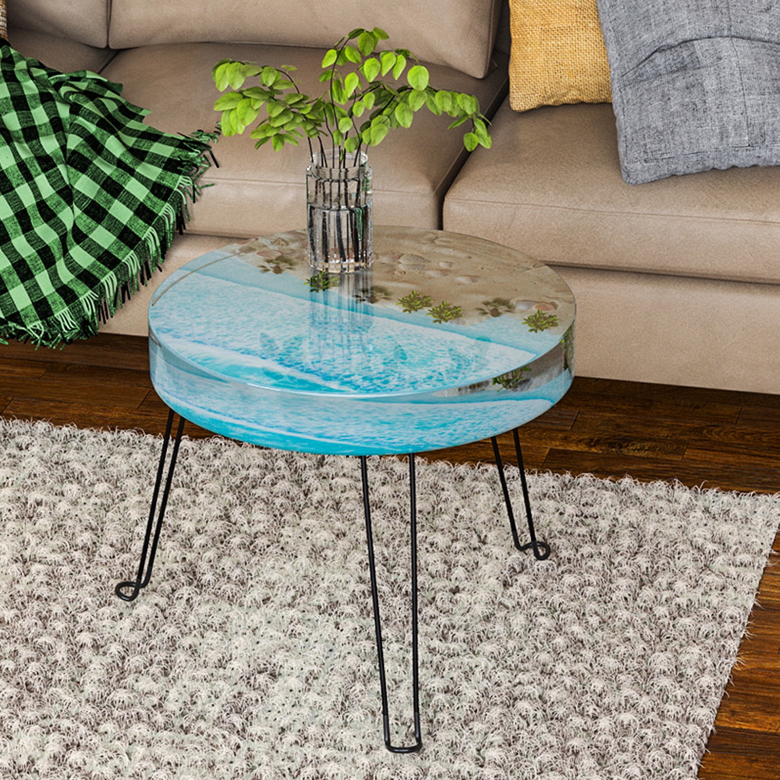 Resin Table Mold Large Round Tray Epoxy Casting Mold Serving Board Silicone Mold