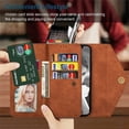 thumbnail image 5 of Wallet Case for iPhone 14 Pro Max for Women, Shoulder Crossbody Purse Handbag Neck Strap Lanyard Cover with ID Card Holder Phone Case for iPhone 14 Pro Max XK Brown, 5 of 9