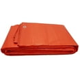 Harpster Tarps 20' x 20' High Visibility Orange 3.3 oz. Poly Tarp 8 Mil