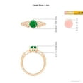 thumbnail image 6 of ANGARA Natural Solitaire Round Emerald Celtic Knot Ring in 14K Rose Gold for Women (Size-6mm) | May Birthstone, Birthday, Anniversary, Jewelry Gift for Women | Natural Emerald Ring, 6 of 10