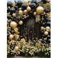 thumbnail image 4 of Globo BAUANOOY de látex negro de 12 pulgadas, 100 unidades con cinta, 4 of 7