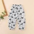 thumbnail image 2 of CUZIBR Boys Pants For Toddler Kids Lightweight Thin Ice Silk Pants With Black White Heart Print Comfortable Elastic Waist For Daily Casual Outdoor Party Holiday Dailywear For Child, 2 of 5
