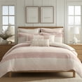 thumbnail image 2 of Levtex Home Sand Stripes BlushTwin Duvet Cover Set (68x88in) with 1 Pillowcase (26x20in) - Woven Jacquard Stripe - Pink, Dusty Rose, Cream, White - Cotton Twin Size Duvet Cover Set - Soft, Pre-Washed, 2 of 4